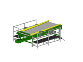 Pre-sorting table with platforms